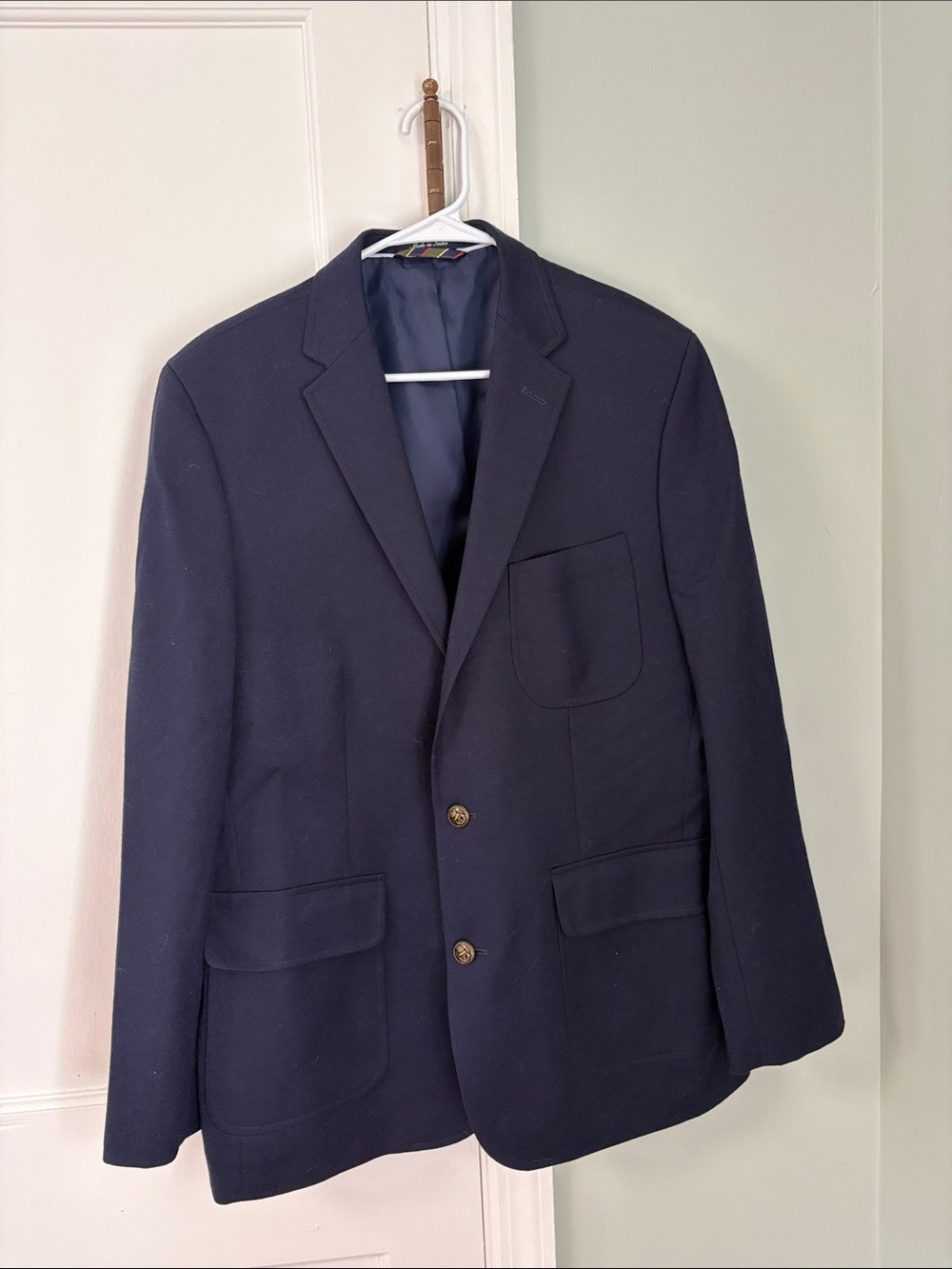 Lands' End Classic Clothing Men's Navy Blazer Classic Two-Button Sport Coat 40 R